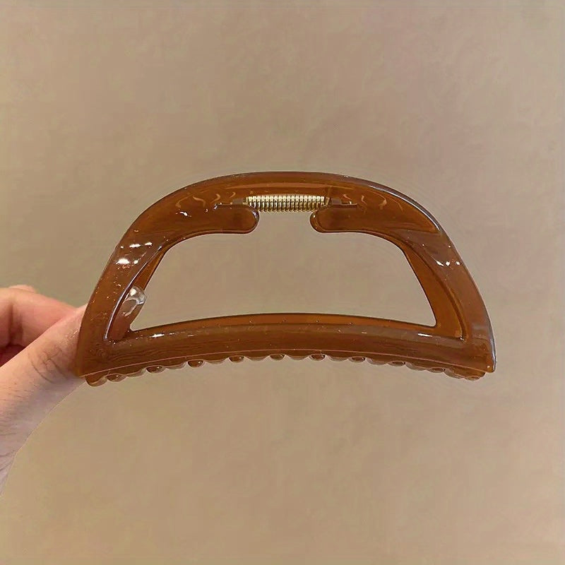 Crescent Shaped Hair Clip Shark Claw Ponytail Holder Women Girls Hair Accessory