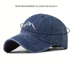 Vintage Mountain Embroidery Baseball Cap Unisex Distressed Dad Hat