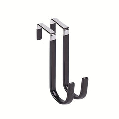 2pcs Over The Door Hook Heavy Duty Metal Hanger for Towels Clothes Bags Cubicle