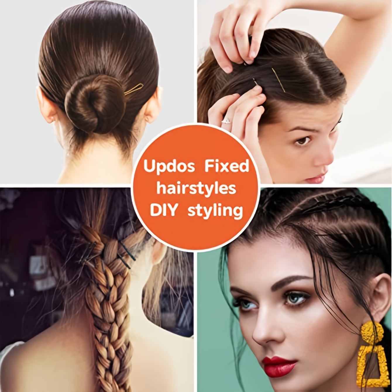 100pcs Wave Shape Invisible Hair Styling Bobby Pins
