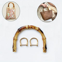 Faux Bamboo U Shape Handle For Handbag Vintage DIY Accessories