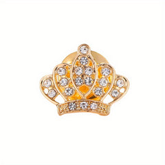 Fashionable Diamond Horse Needle Crown Brooch for Men's Suits Shirts