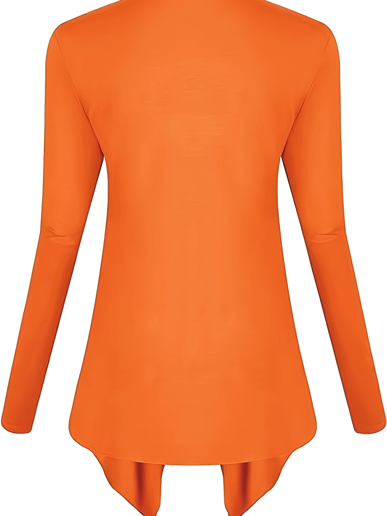  Solid Long Sleeve Open Front Cardigan