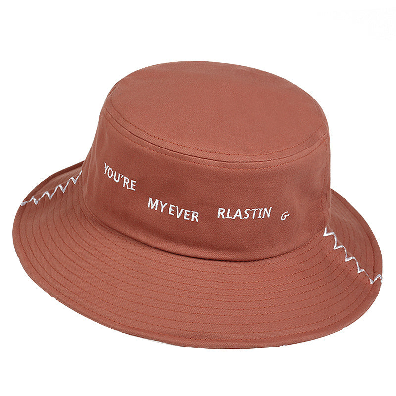 Embroidery Bucket Hat Women Men Unisex