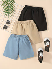 3pcs Boys Creative Quick Drying Shorts for Summer
