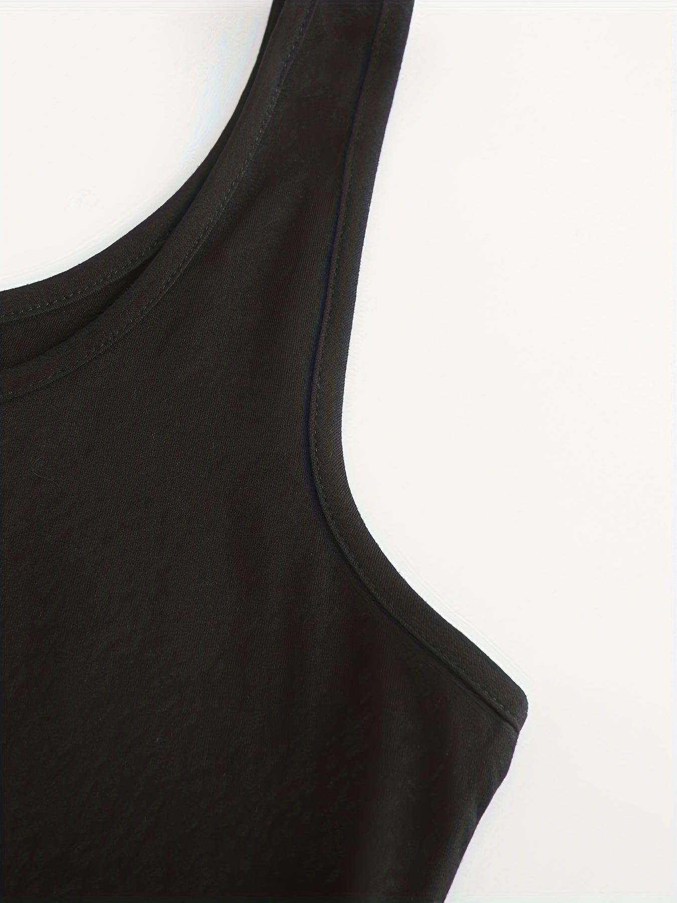 Basic 4 Packs Crop Tank Tops Casual Sleeveless Square Neck Women's Clothing