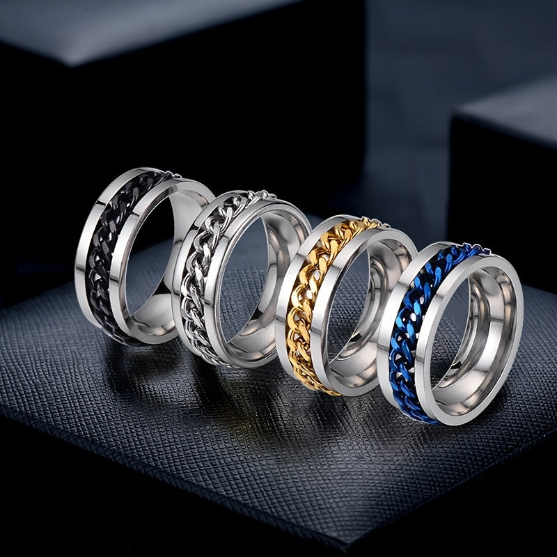 Rotation Chain Promise Ring Beer Bottle Jewelry Gift Accessory