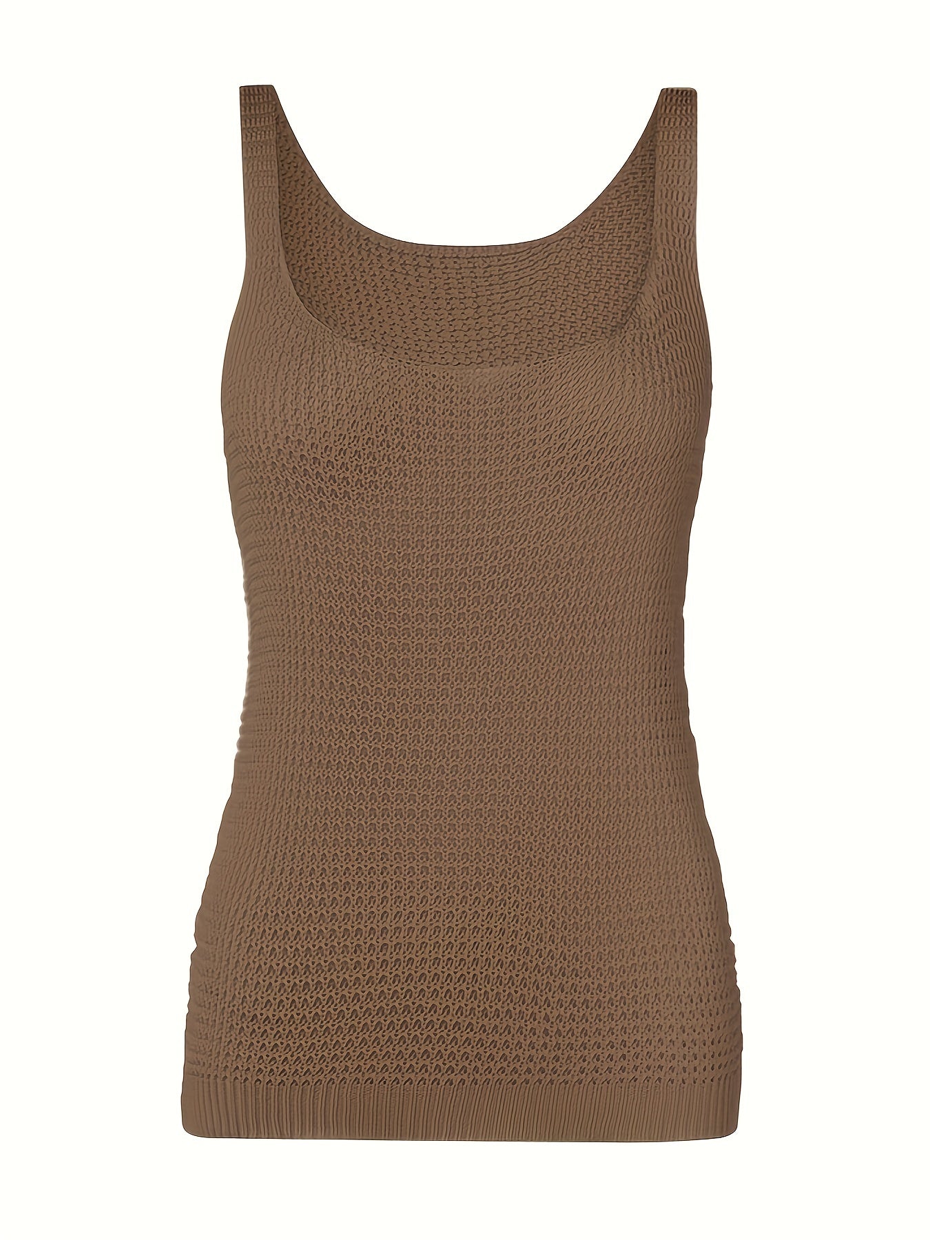 Waffle Knit Square Neck Tank Top for Women