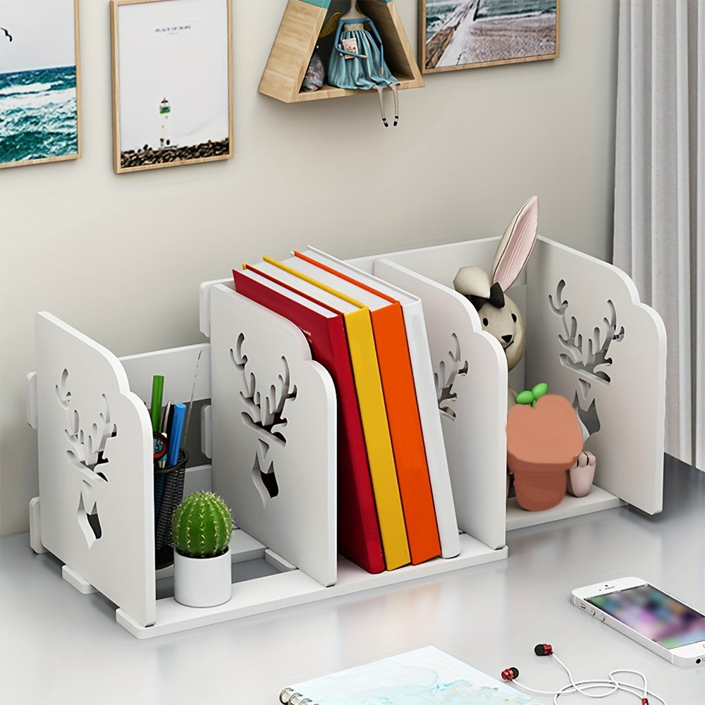 Plastic Retractable Bookshelf Adjustable Book Display Holder