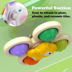 ROYLANZ 3pcs Dino Suction Cup Spinner Toys Set for Kids