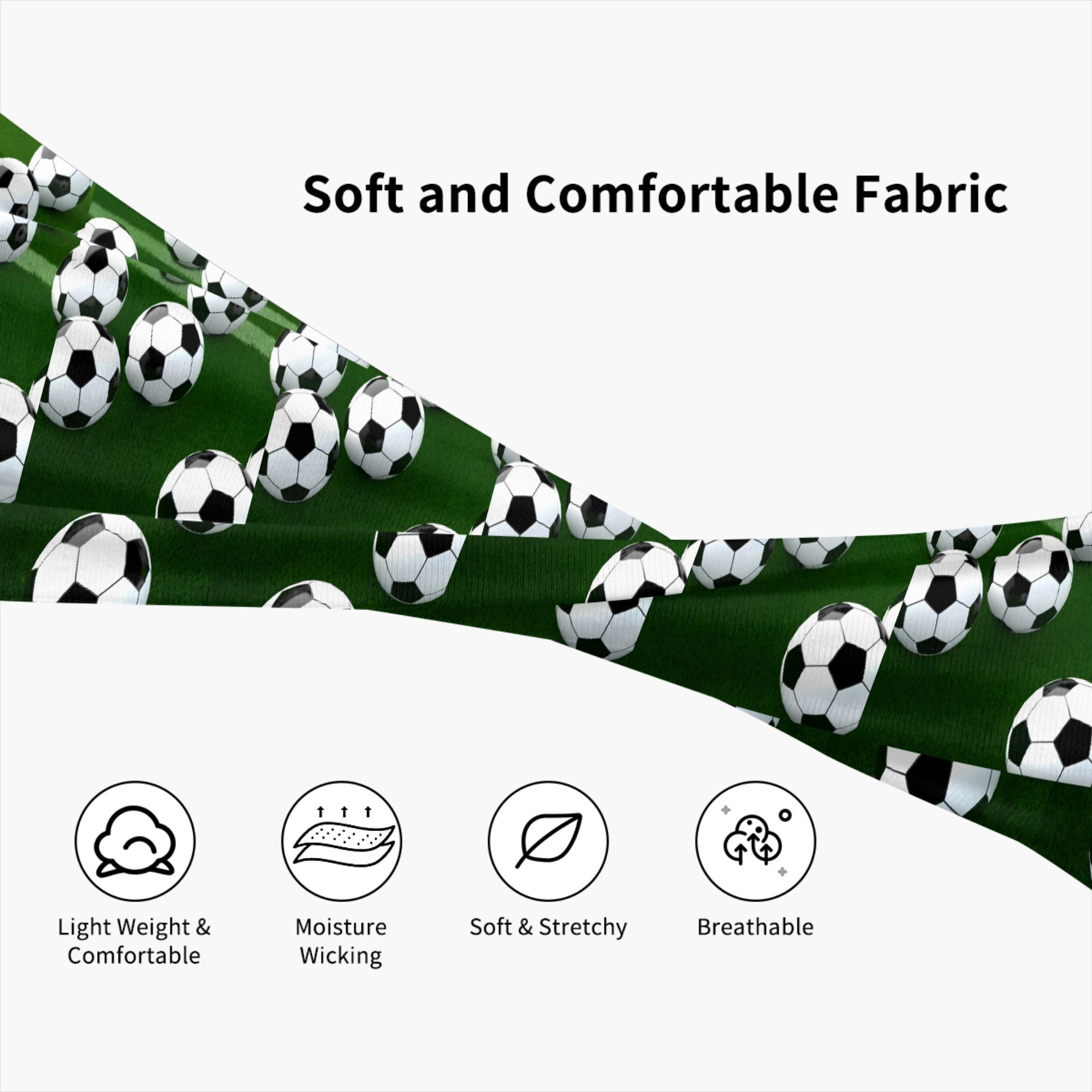 Soccer Ball Pattern Headband Unisex Sweat Wicking Stretchy Polyester