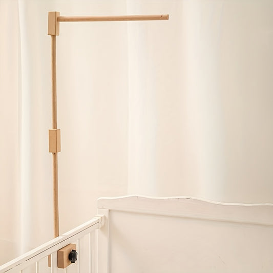 Sturdy Wooden Crib Bell Bracket with Rectangular Base
