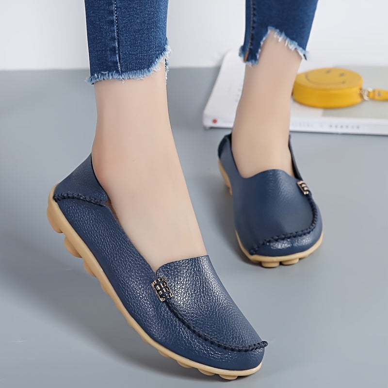 Soft & Comfortable Peas Shoes Lightweight Moccasin Penny Loafer Women's Footwear