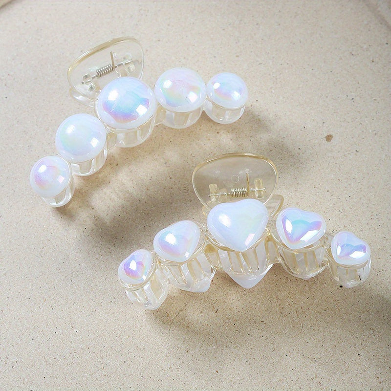2pcs Large Shark Claw Hair Clip Sweet and Versatile Hair Accessories