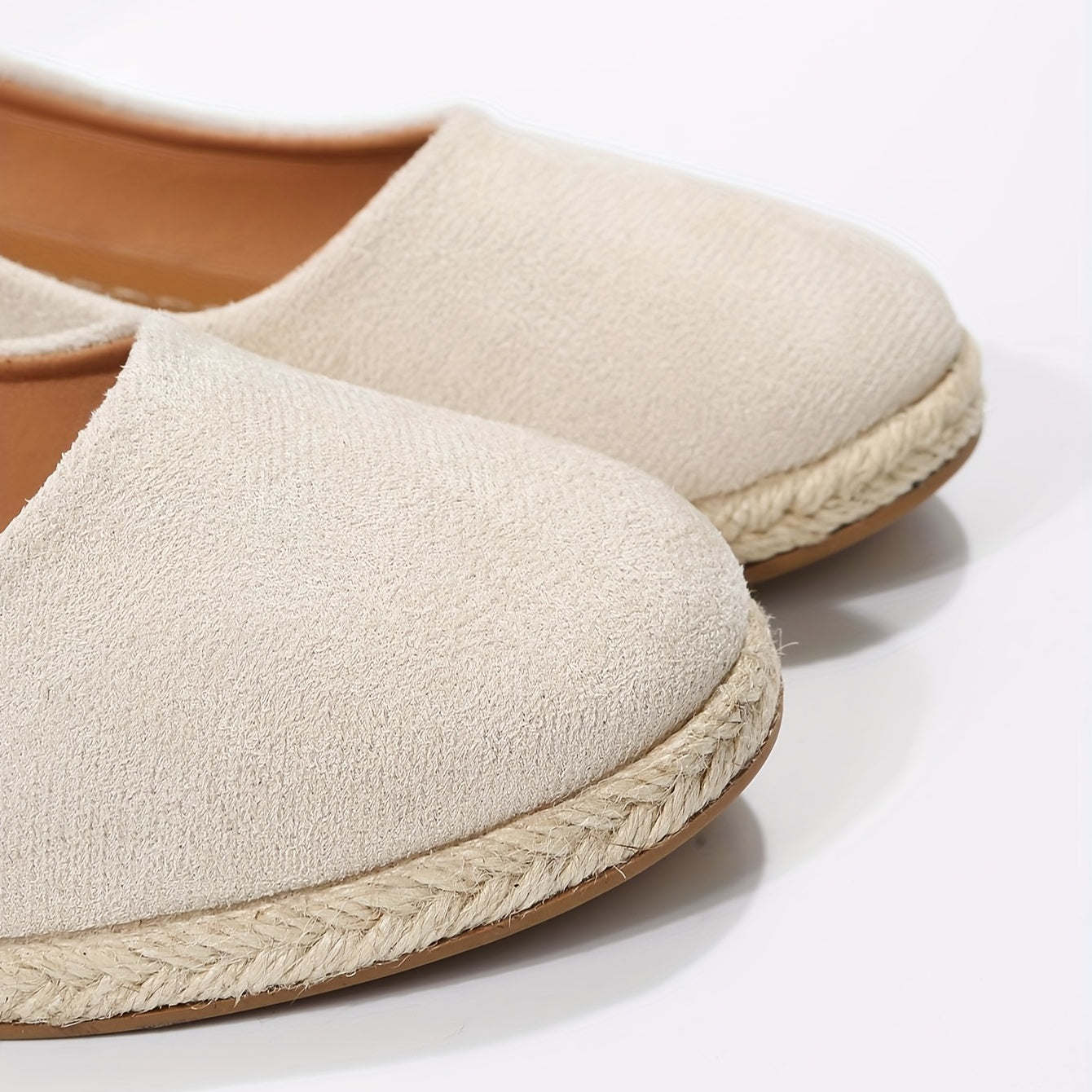 Women's Wedge Heeled Slip On Espadrille Shoes