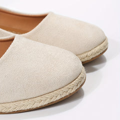 Women's Wedge Heeled Slip On Espadrille Shoes