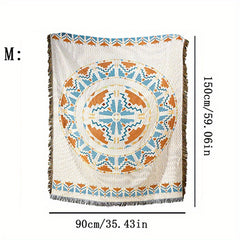 Retro Portable Picnic Mat Moisture-Proof Decor Sofa Blanket