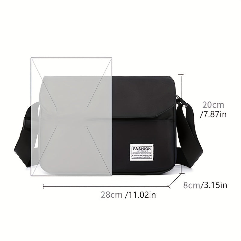 Casual Messenger Bag Unisex Crossbody Sling Student Commuter Organizer