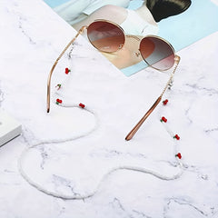 Crystal Cherry Glasses Chain Lanyard Retainer