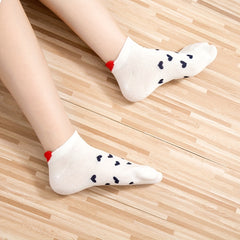 5 Pairs Geometric Pattern Low Cut Short Socks Women's Stockings
