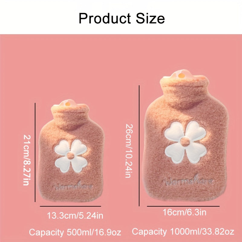 500ml 1000ml Hot Water Bag With Soft Cover Cartoon Hand Warmer