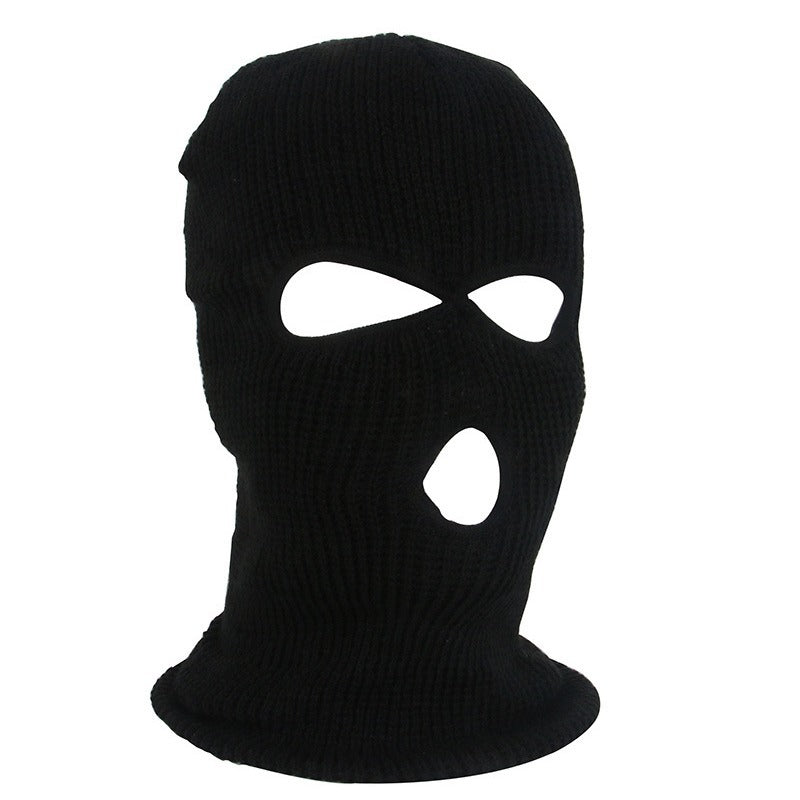 Men's Winter Cycling Hat Beanie Face Covering 3 Hole Knitted Full Face Cover