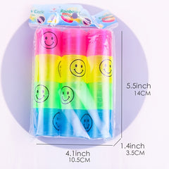12pcs Mini Rainbow Circles Crystal Toys 3" Diameter Stretch Circles