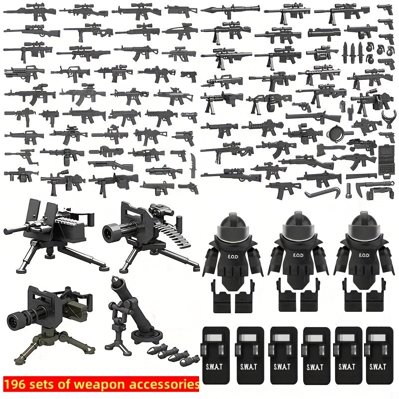 Special Forces Building Blocks Toy Set 196pcs with Mini Figures & Accessories