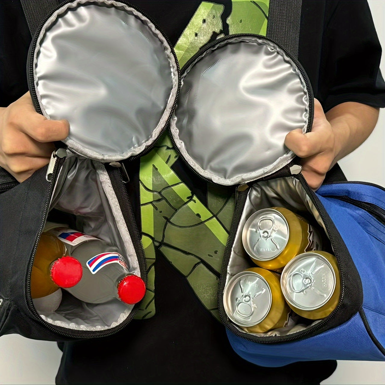 Insulated Lunch Bag Faux Leather Hand Washable Portable Ice Bag