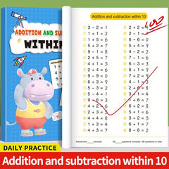 Kids Math Practice Workbook Horizontal Vertical Addition Decomposition