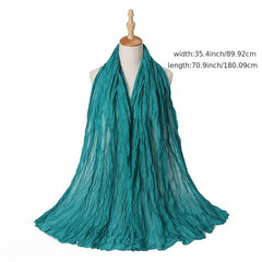 Soft Natural Scarf Wrinkle Wrap For Women & Men Breathable Material