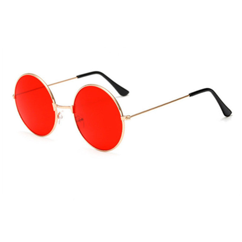 Vintage Round Frame Sunglasses Ladies Oversized Glasses