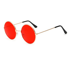Vintage Round Frame Sunglasses Ladies Oversized Glasses