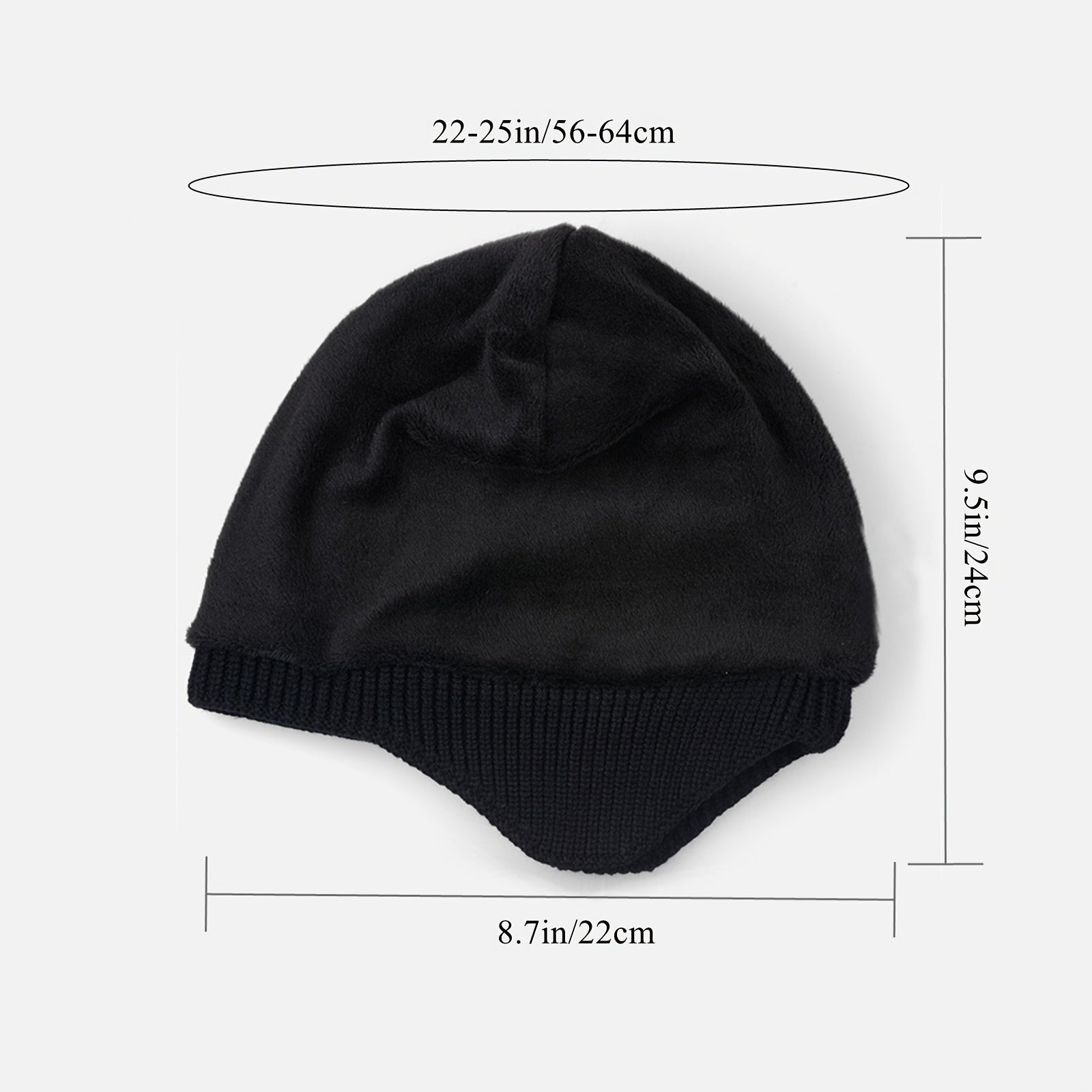 Men's Winter Warm Fleece Knit Wool Ski Hat