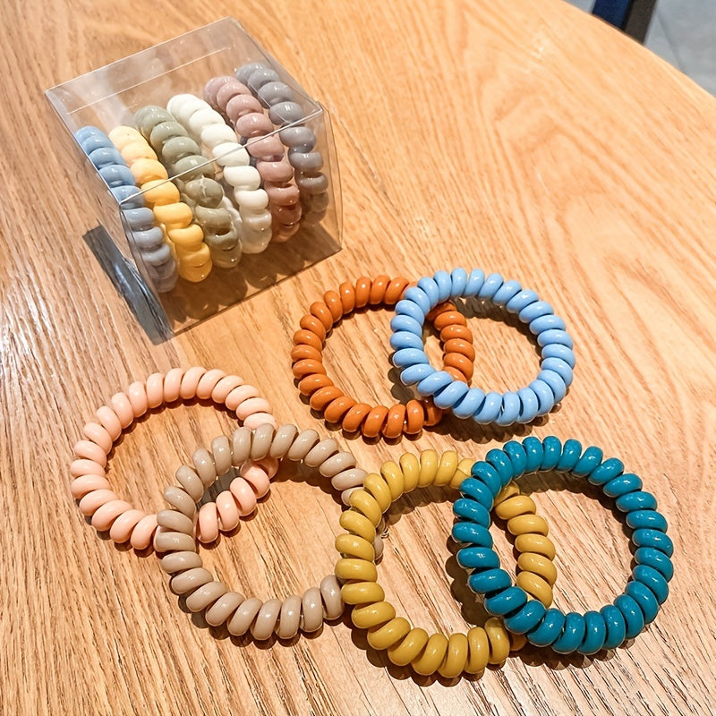 6pcs Spiral Hair Tie Hair Tie Hair Tie Rubber Band Head Rope Female