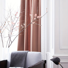 Pink Velvet Curtain Grommet Top Bedroom Office Kitchen Living Room Study Decor