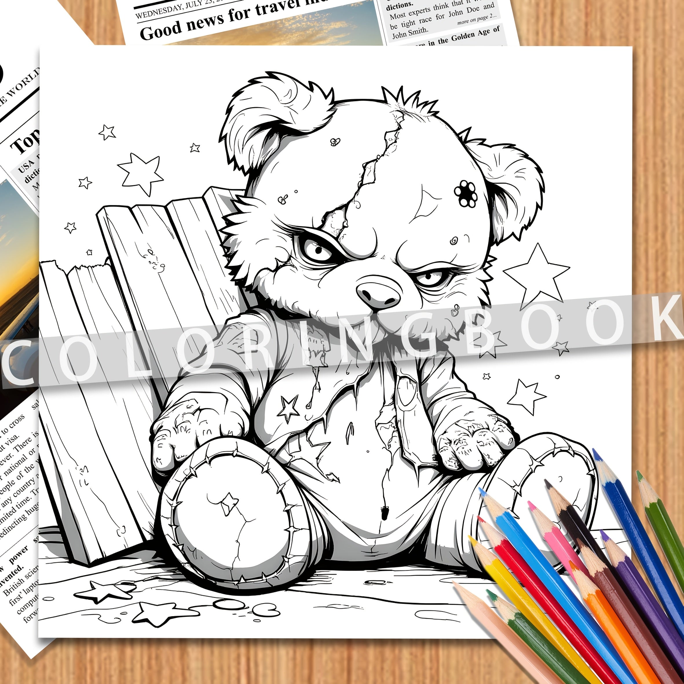 Whimsical Cartoon Characters & Fantasy Scenes Coloring Book