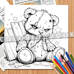Whimsical Cartoon Characters & Fantasy Scenes Coloring Book