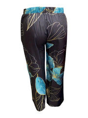 Women's Plus Floral Print V Neck Tank Top & Pants Set