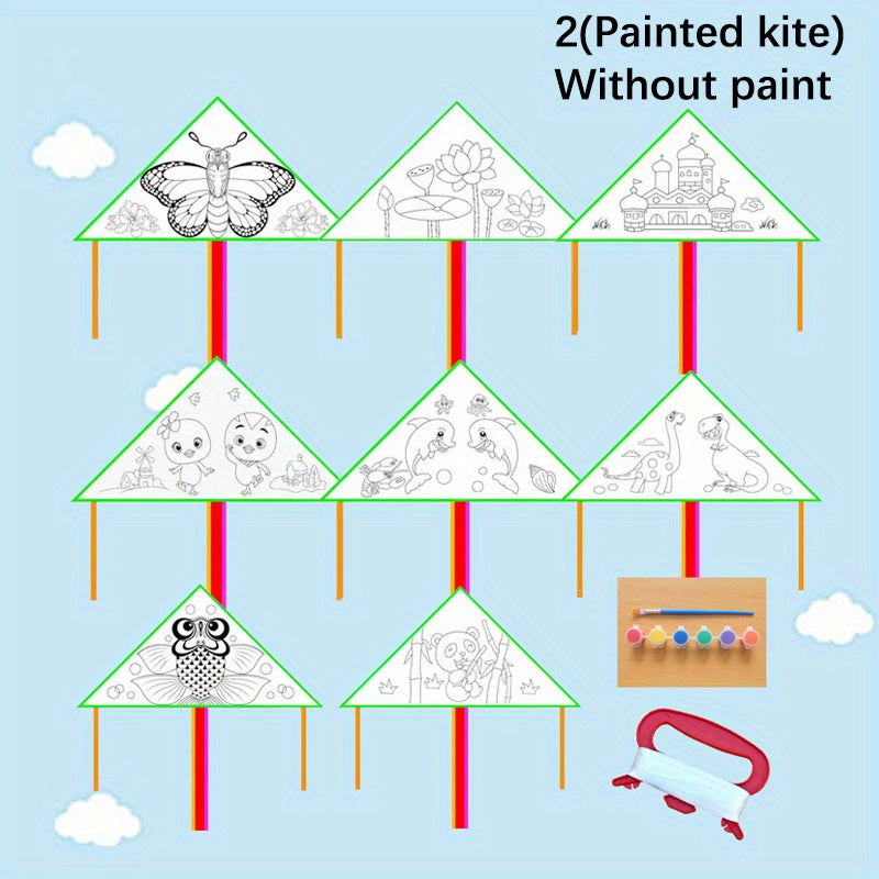 DIY Children Education Painting Kite for Outdoor Grassland Activities