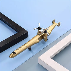 Creative Helicopter Foldable Mini Airplane Model Toy Pen