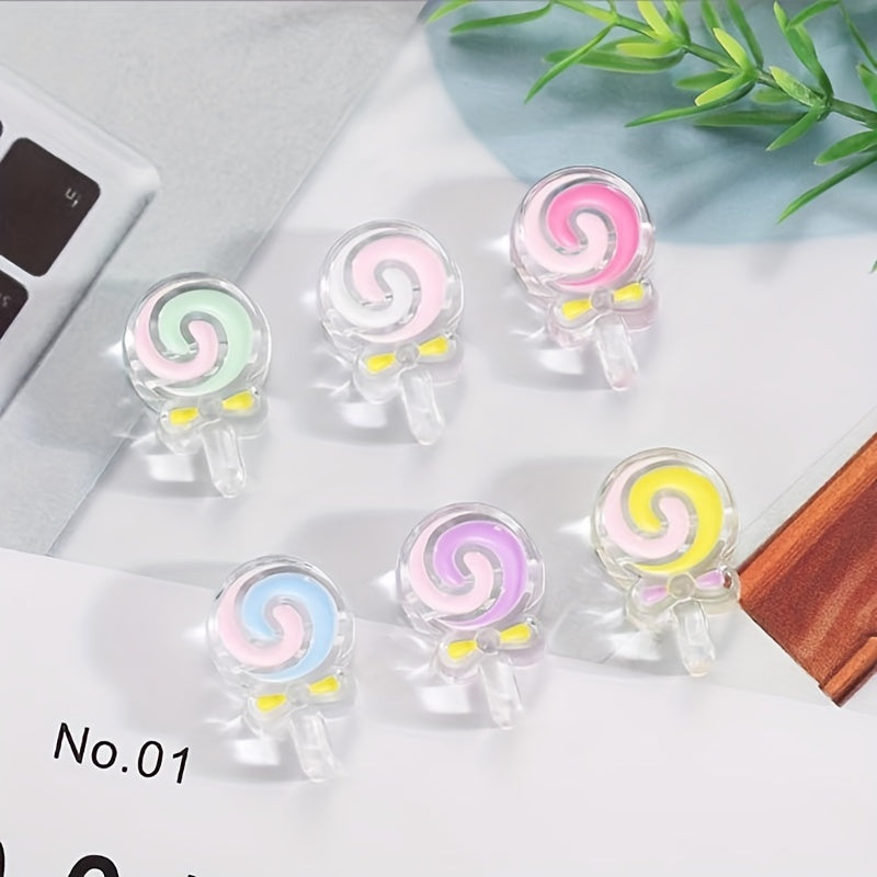 5pcs 28 18mm Acrylic Lollipop String Beads DIY Hair Rope Bracelet