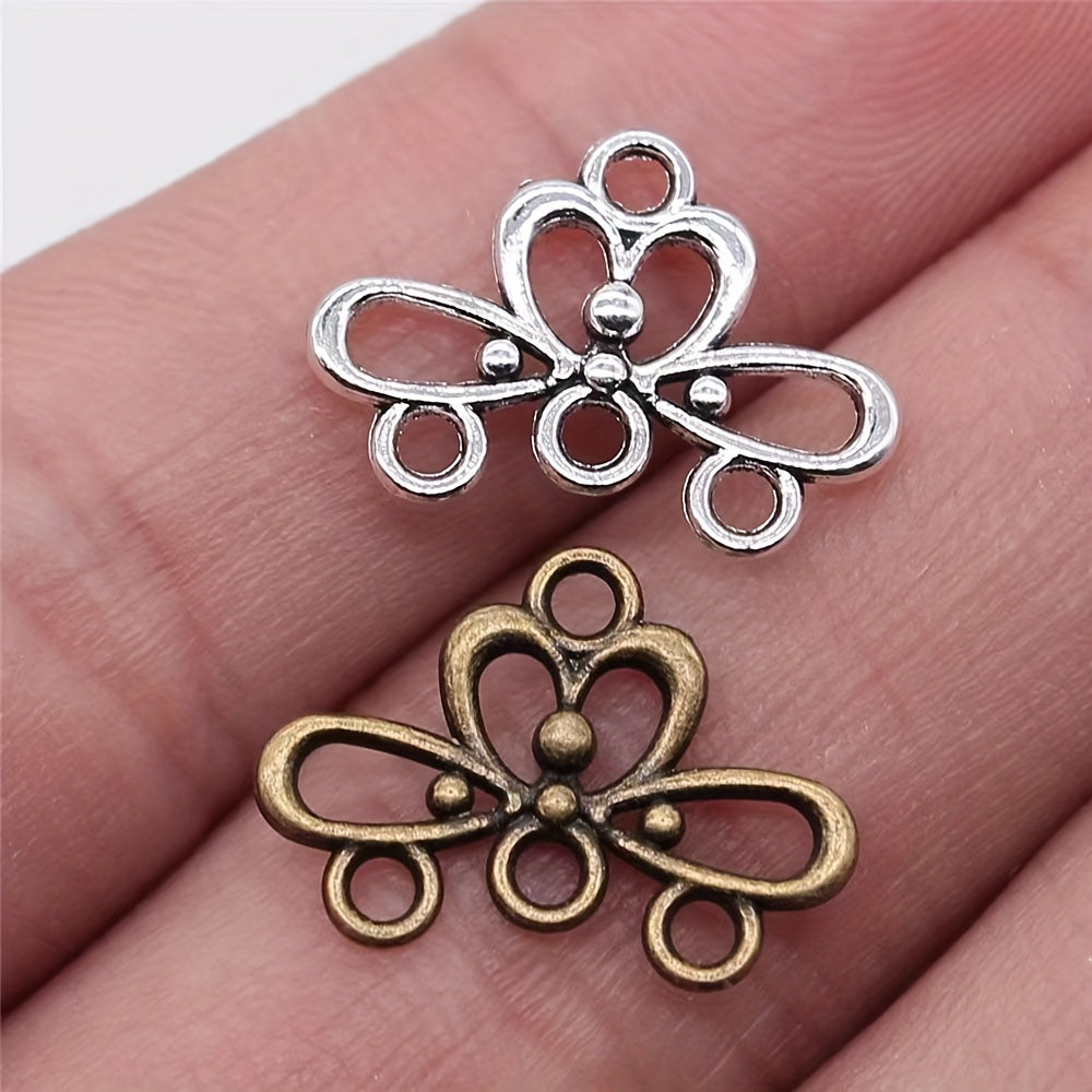 20pcs Vintage Hollow Flower Jewelry Connector for DIY Jewelry Making
