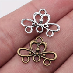 20pcs Vintage Hollow Flower Jewelry Connector for DIY Jewelry Making