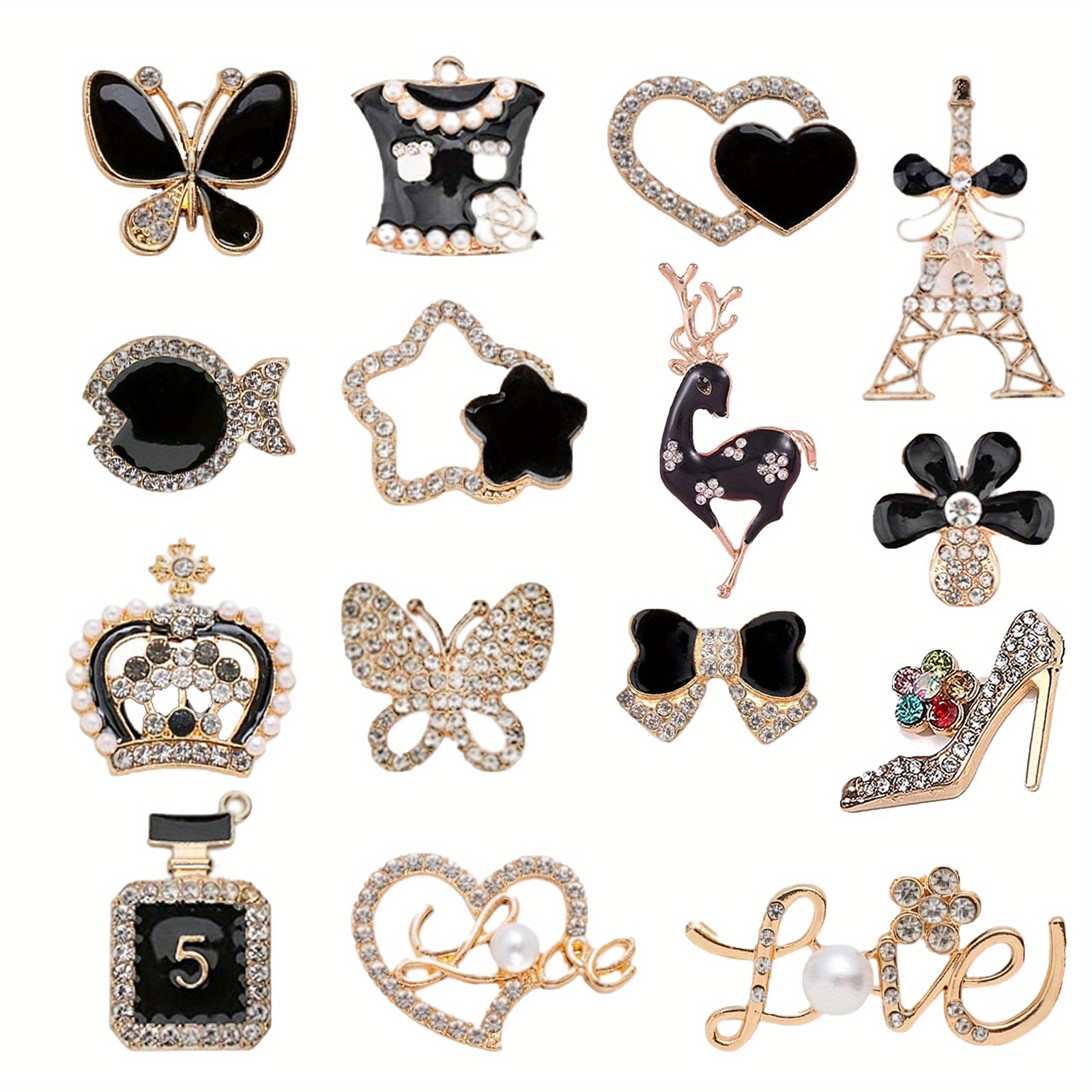 15Pcs Shoe Charms for Sandals Decor Girls Women Ladies
