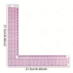 Plastic L Square Ruler Curve Sewing Measure Tailor Craft Tool