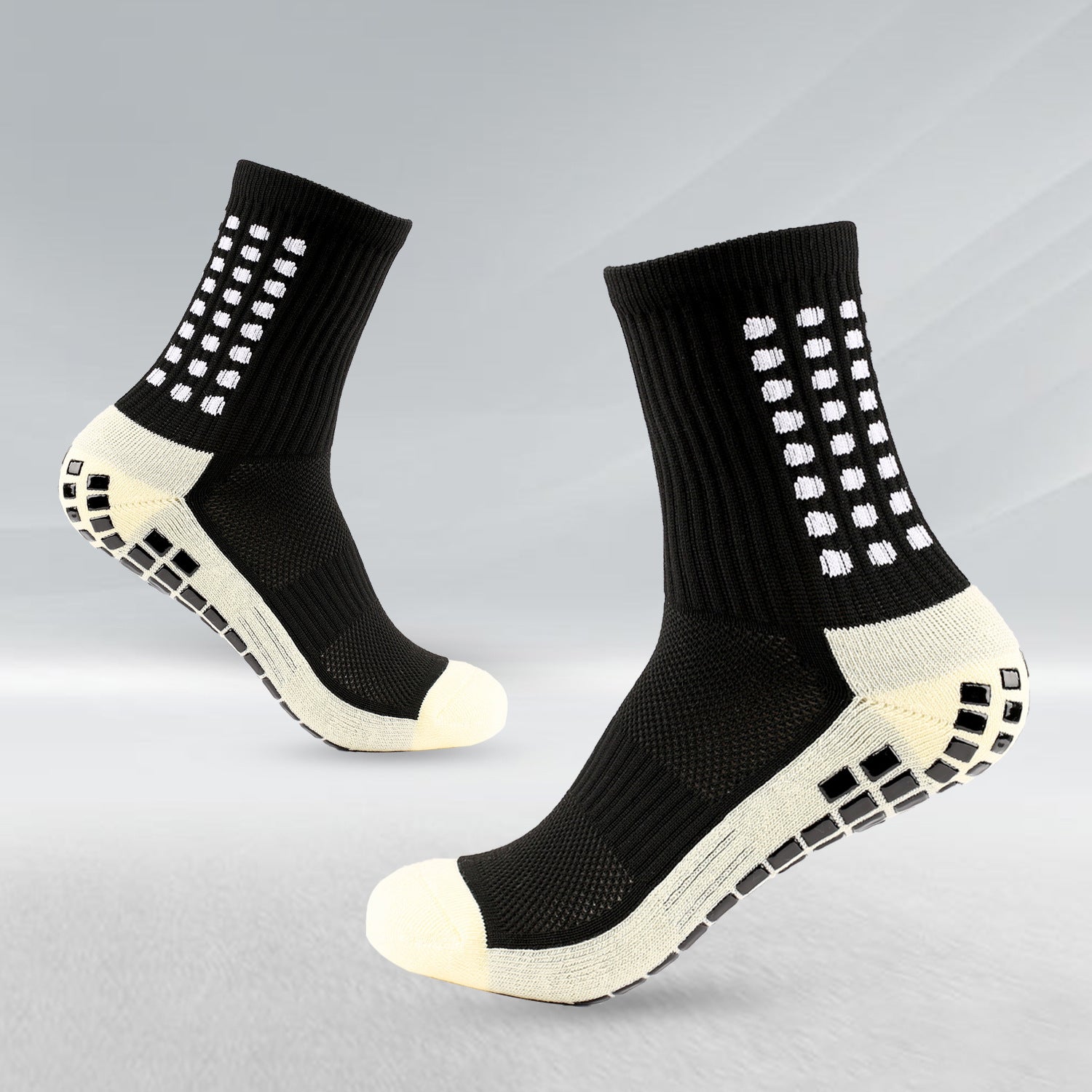 1 Pair Men's Sticky Socks for Football Basketball Sports Padded Grip