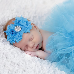 2pcs Newborn Fluffy Skirt Headband Baby Rabbit Skirt purple pink