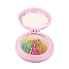 Rainbow Folding Massage Comb & Mirror