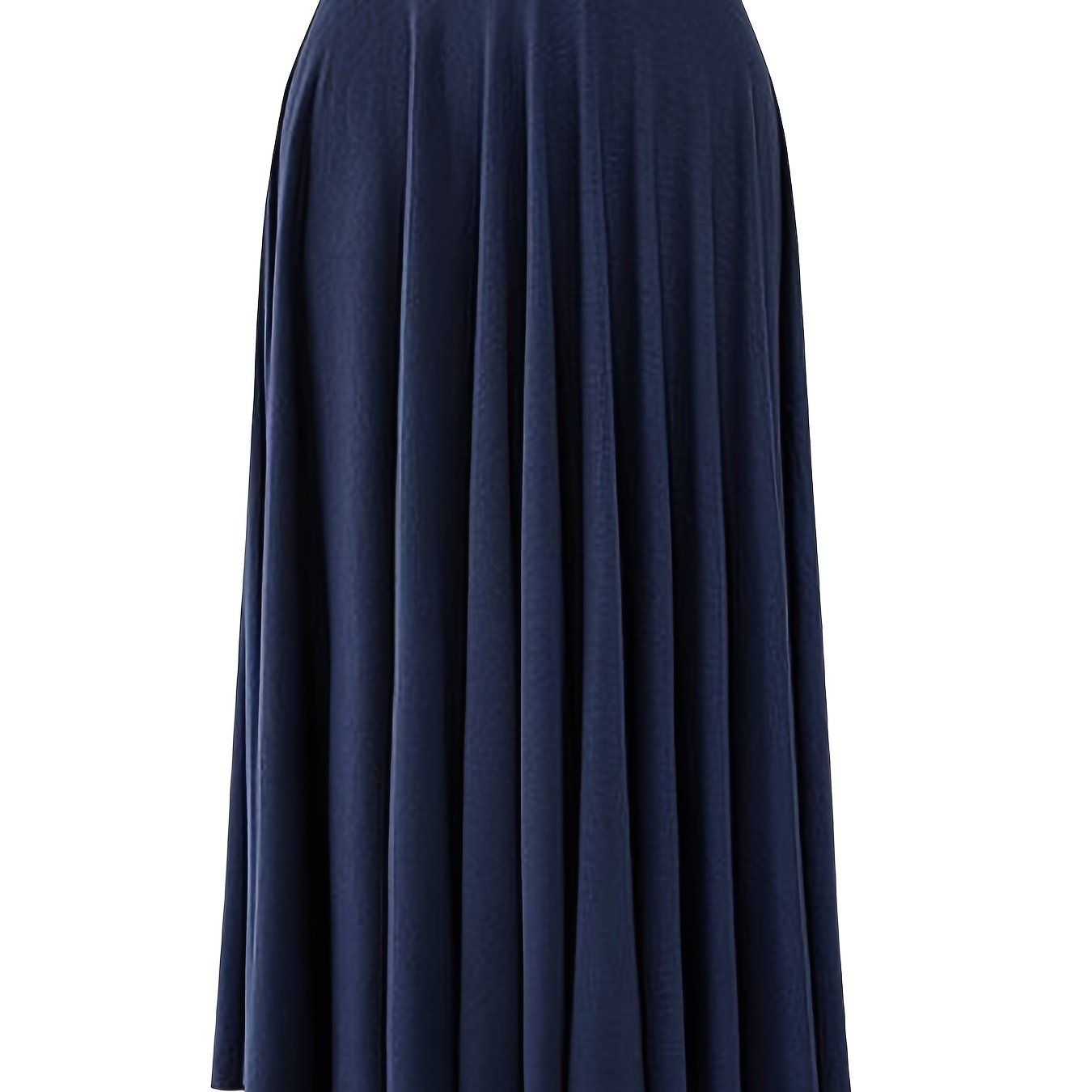  Plain Pleated High Rise Maxi Skirt